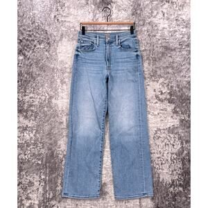 Mother Jeans 26 Womens The Rambler Zip Ankle Wide Straight Denim